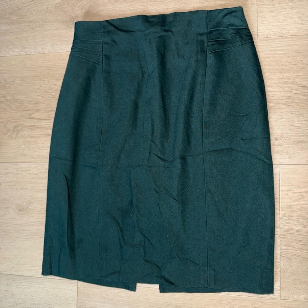 Express Dark Green Pencil Skirt